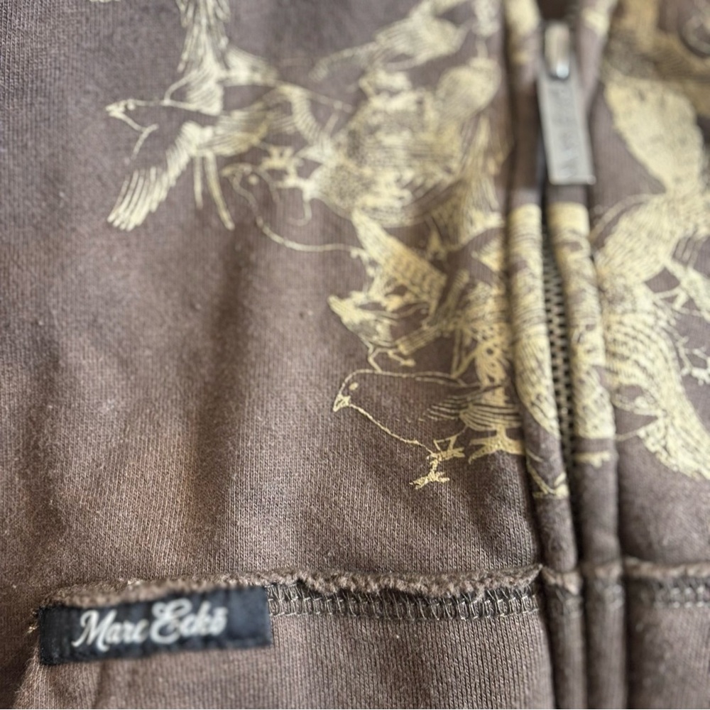 MARC ECKO Cut & Sew Zip Up Thick Hoodie Men’s Size XXL Skull W/ Birds Sweatshirt - Picture 8 of 10